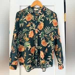 Sezane Piero Shirt, Floral. Size 36.